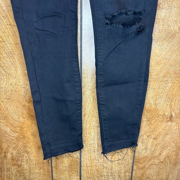 Paige Verdugo Crop Jeans in Black Distressed Size 26 - Picture 4 of 10